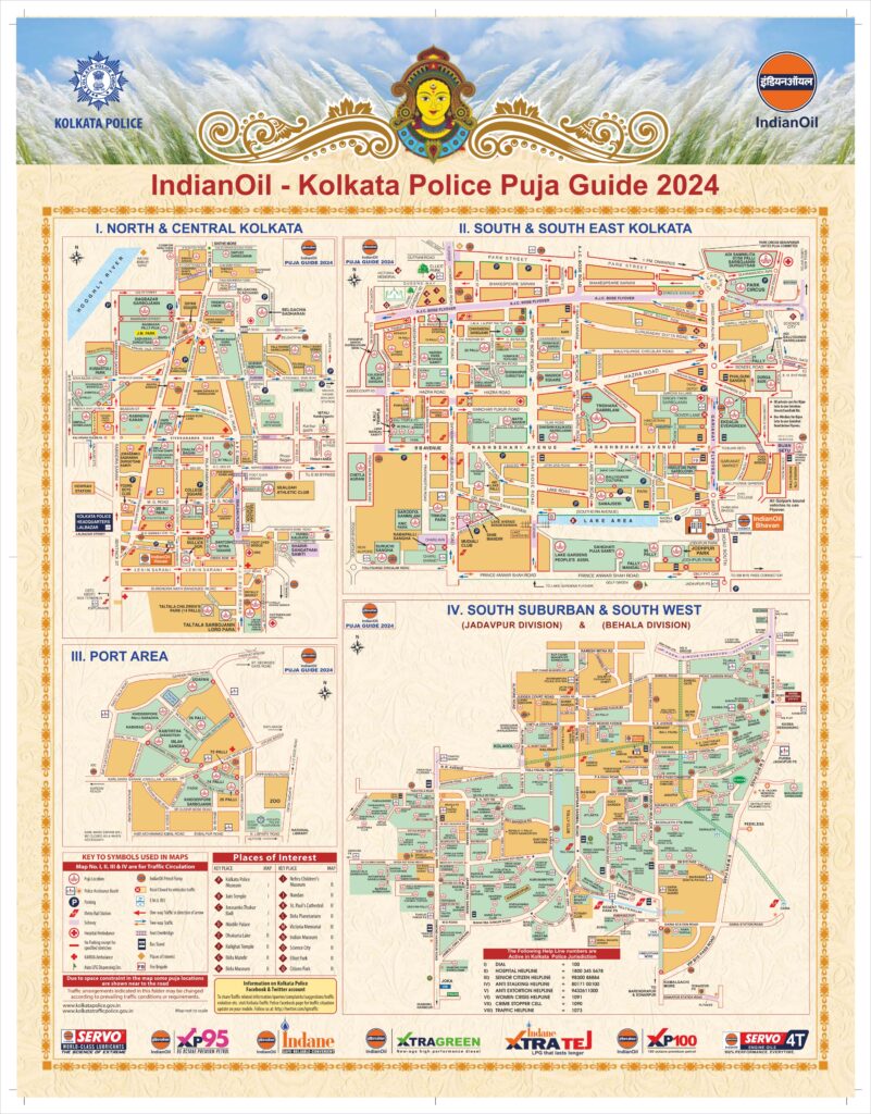 Kolkata Durga Puja Road Map 2024 English Version